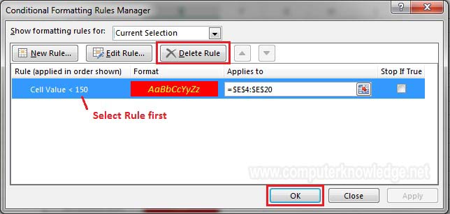 conditional formatting