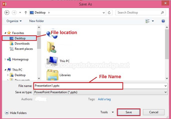 Powerpoint save